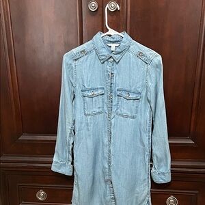 American Eagle Denim Button-Up Shirt Dress